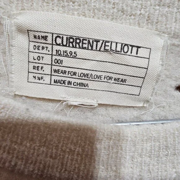 CURRENT/ELLIOTT Cream Sweater (black stripes) - Picture 2 of 2